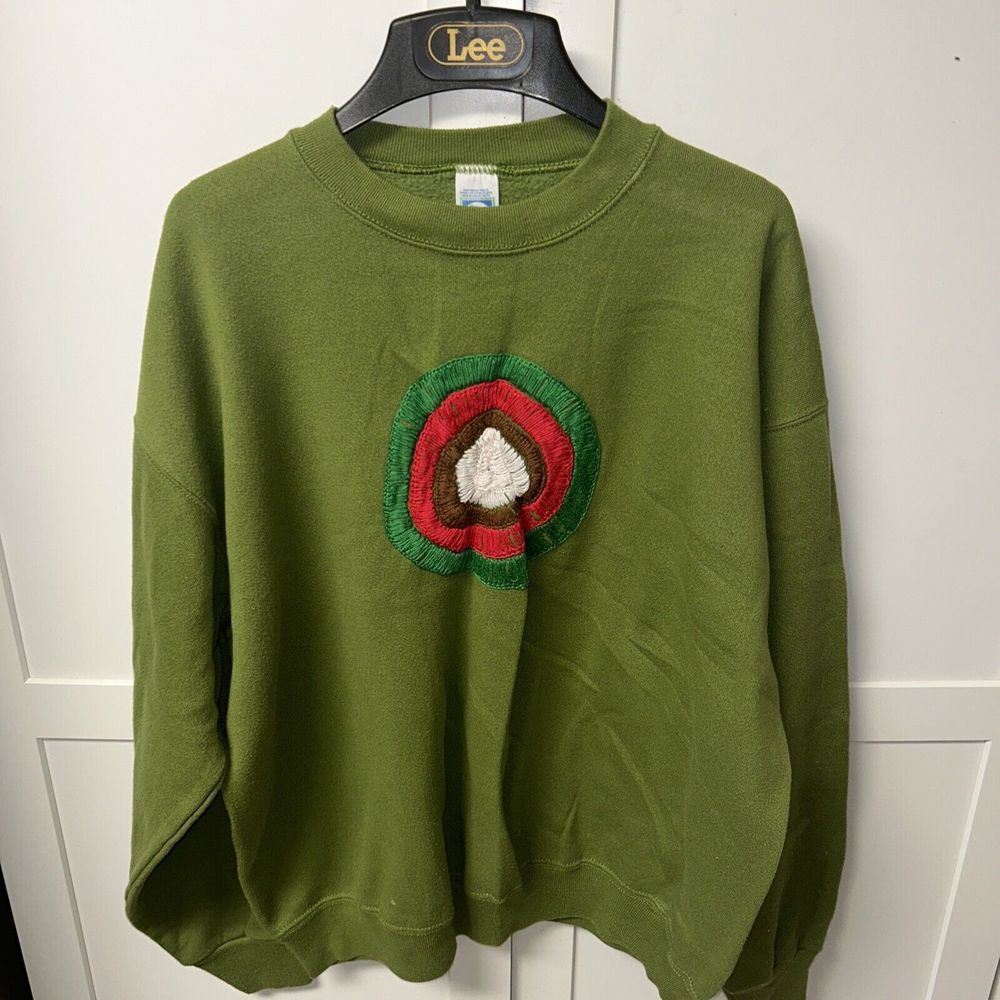 Discus Active Athletic Green Pullover With Target Archery Unisex XL USA Vintage